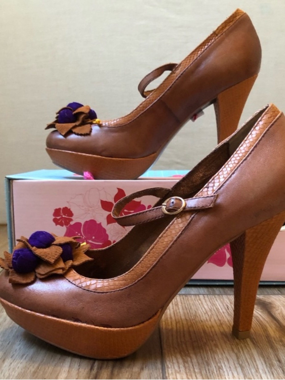 NWT Poetic Licence After Party Brown Pump Heels Womens Size 9 M Retro Dressy